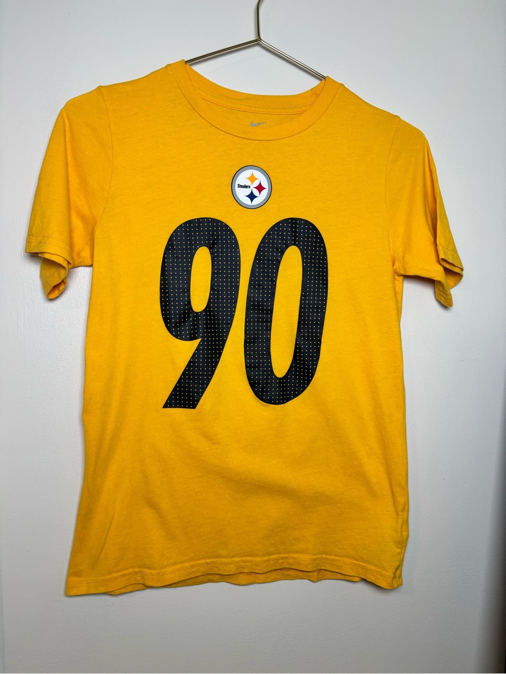 Nike Kids Gold Short-Sleeve Tee with Black #90 Graphic